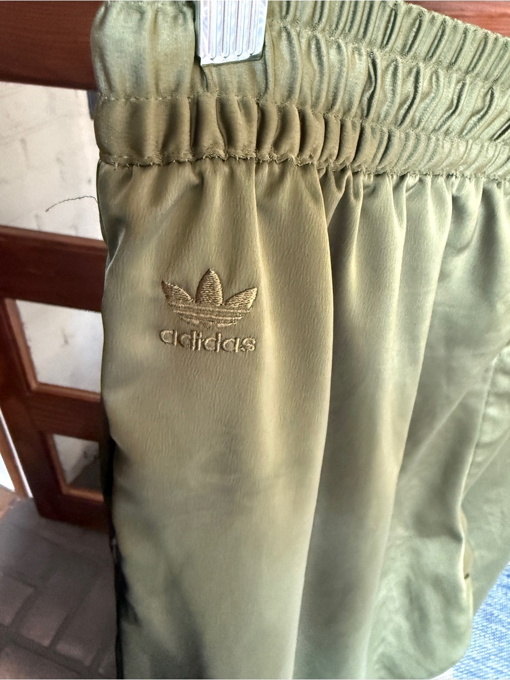 Adidas X Ivy Park collab satin trench jacket/ wide leg pant M/L - Picture 7 of 7